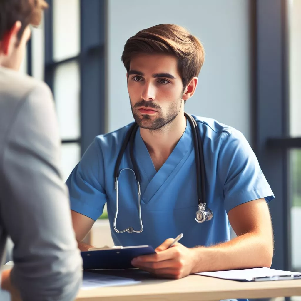 Врач консультирует пациента о процедуре